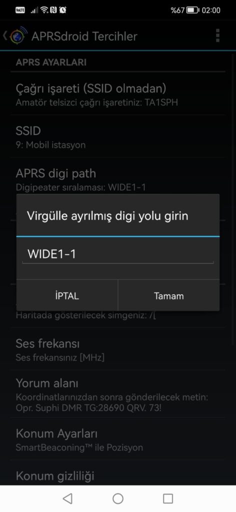 Şekil11 - APRS digi path