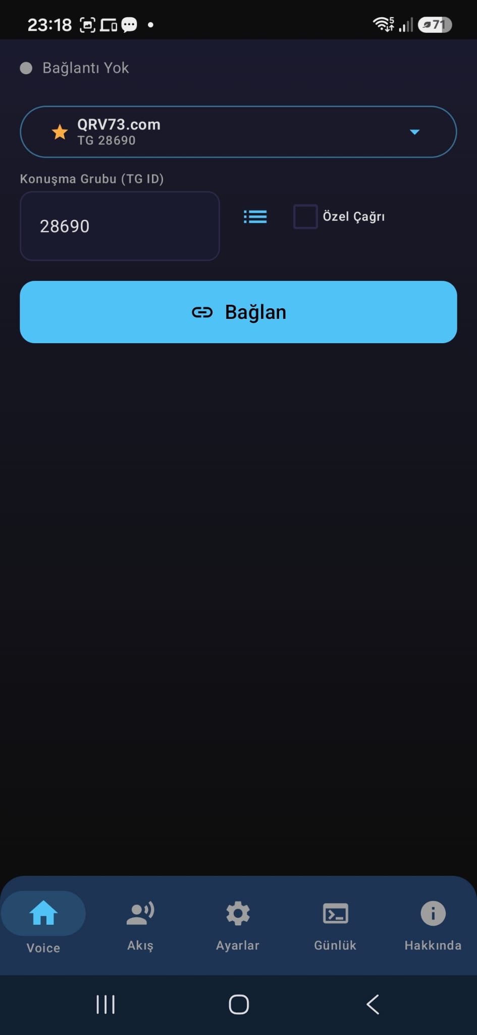 Digi Voice yedekleme onayı